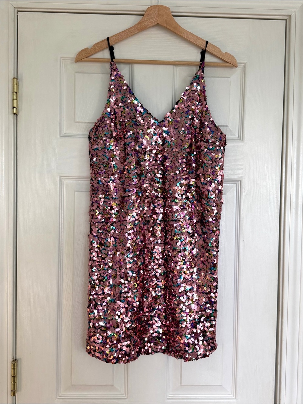 Anthropologie Pink Sequin Dress